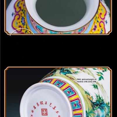 CẶP BÌNH CHIM CÔNG ĐĂNG ĐỐI - SẢN PHẨM SỨ XƯƠNG CAO CẤP